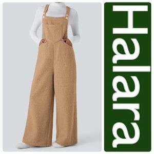 HALARA Black Adjustable Strap Button Multiple Pockets CasualTeddy Overalls